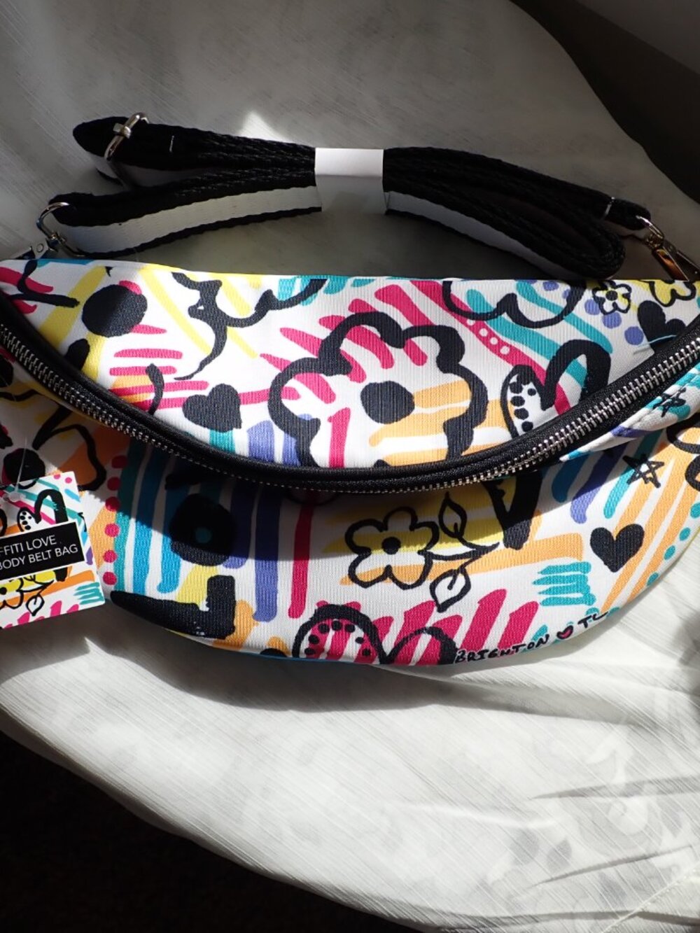 NWT Brighton Graffiti Love Bum Bag Fanny Pack Pouch Purse Bag